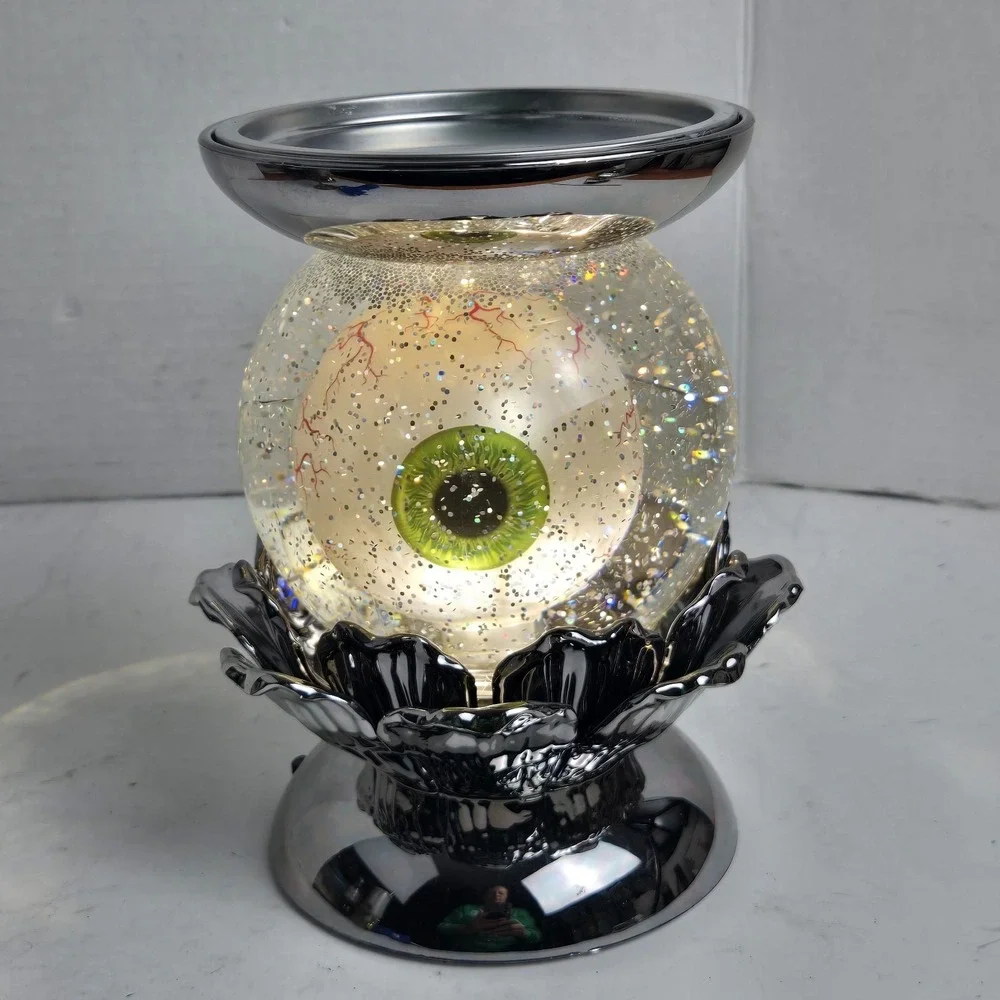 Bath & Body Works Halloween Spooky Eyeball Glitter LED Water Globe Candle Holder